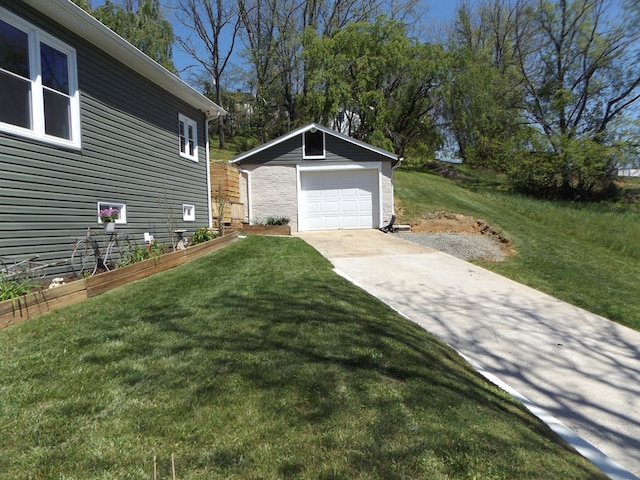 304 Edgewood Dr, Galax, VA 24333 - view of home's exterior with an outbuilding, driveway, a garage, and a lawn