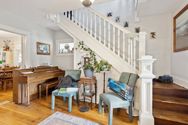 88 W Banner St, Lebanon, VA 24266 - stairs featuring hardwood / wood-style floors
