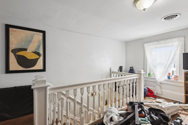 88 W Banner St, Lebanon, VA 24266 - corridor with an upstairs landing and wood finished floors