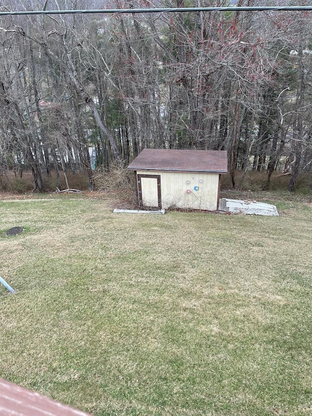 348 Rainbow Cir, Independence, VA 24381 - view of green lawn featuring a storage unit