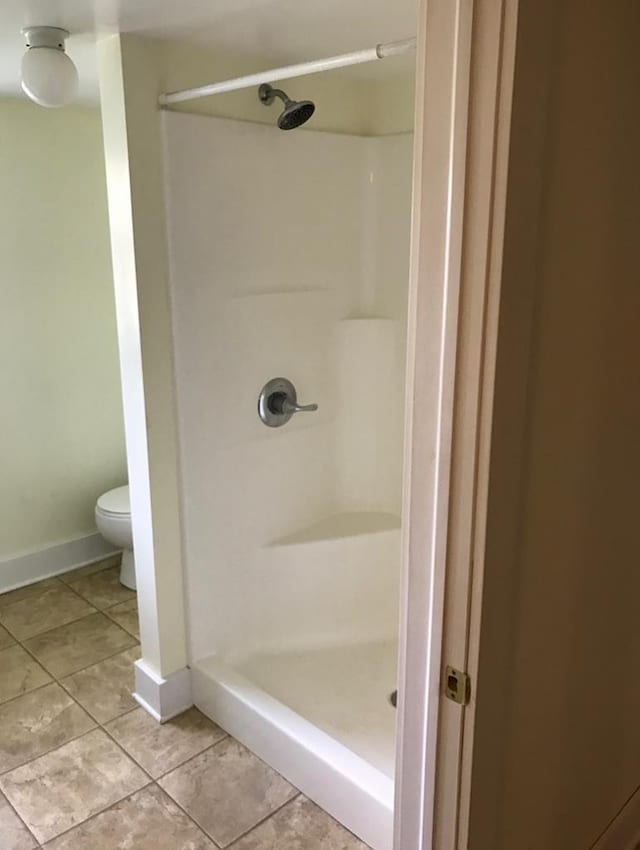 348 Rainbow Cir, Independence, VA 24381 - full bath featuring a shower and tile patterned flooring