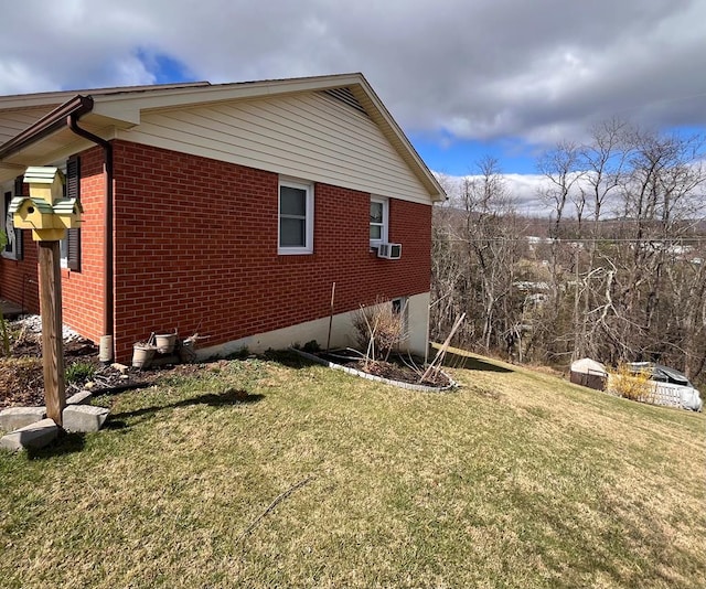 348 Rainbow Cir, Independence, VA 24381 - view of side of home with brick siding and a lawn