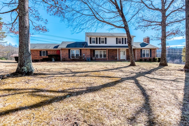1386 Rocky Hollow Rd, Atkins, VA 24311 - traditional home featuring brick siding and a chimney