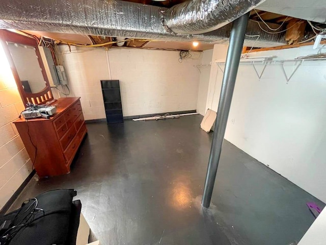 view of basement