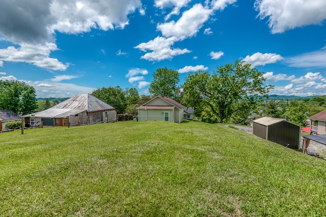 204 Elizabeth St, Bristol, TN 37620 - view of grassy yard featuring an outbuilding