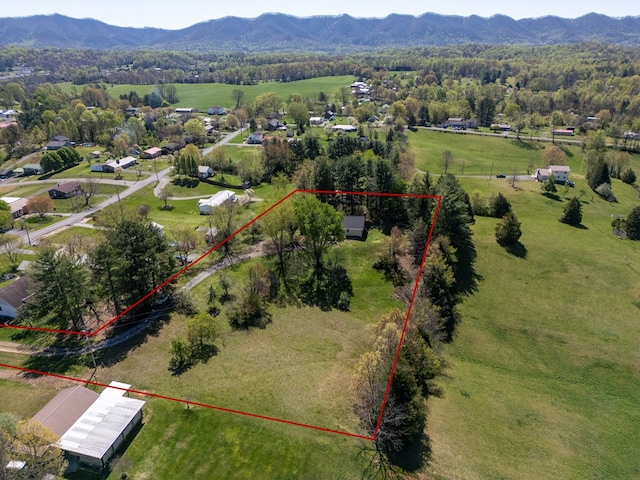 677 Summit Dr, Jonesborough, TN 37659 - view of property location with a mountainous background and property boundaries highlighted