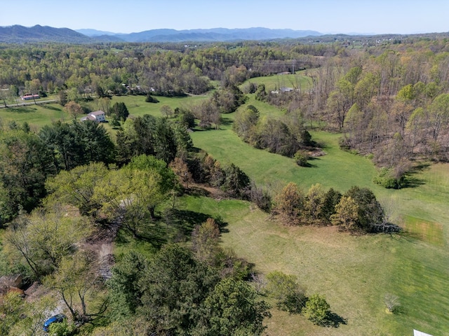 677 Summit Dr, Jonesborough, TN 37659 - aerial view of property and surrounding area featuring a forest and mountains