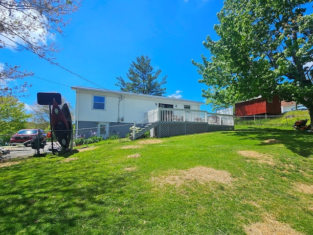 290 Hummingbird Hl, Tazewell, VA 24651 - view of yard with a deck and stairs