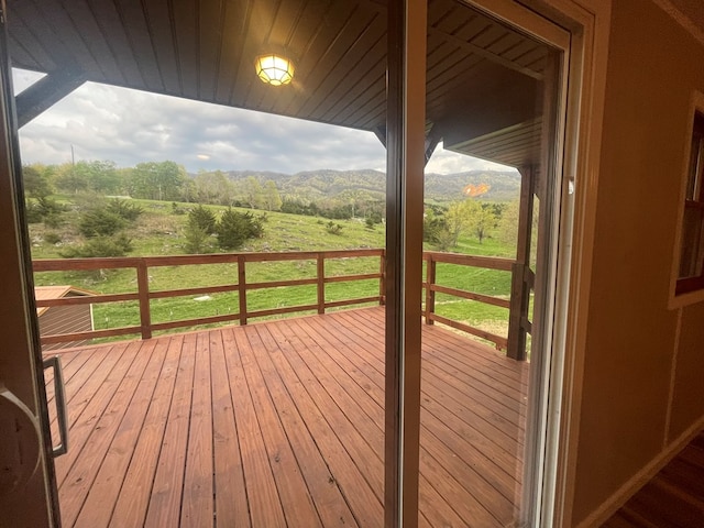3747 Mountain Rd, Cedar Bluff, VA 24609 - wooden deck with a rural view