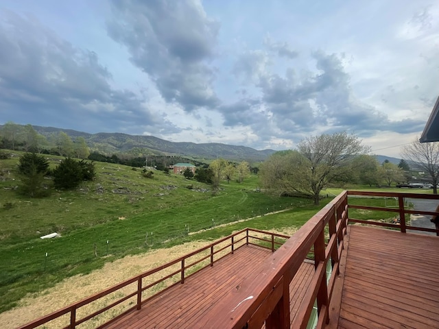 3747 Mountain Rd, Cedar Bluff, VA 24609 - deck with a rural view and a mountain view