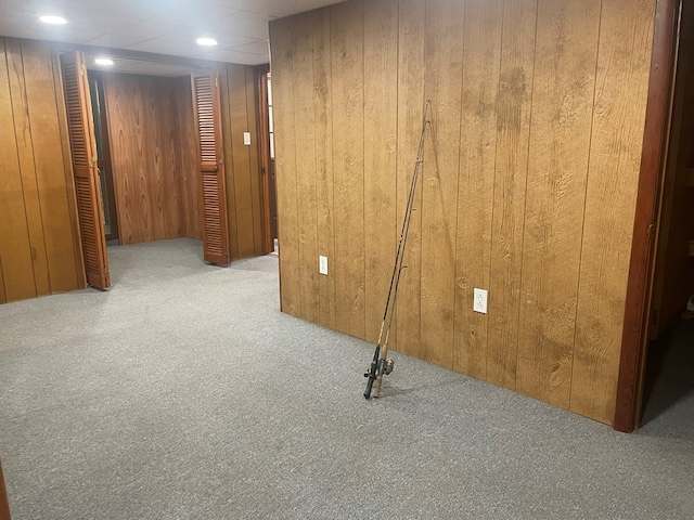 3747 Mountain Rd, Cedar Bluff, VA 24609 - finished below grade area with carpet flooring and wood walls