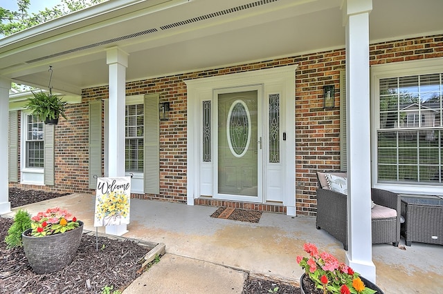 420 Brookwood Dr, Bristol, TN 37620 - view of exterior entry with covered porch and brick siding