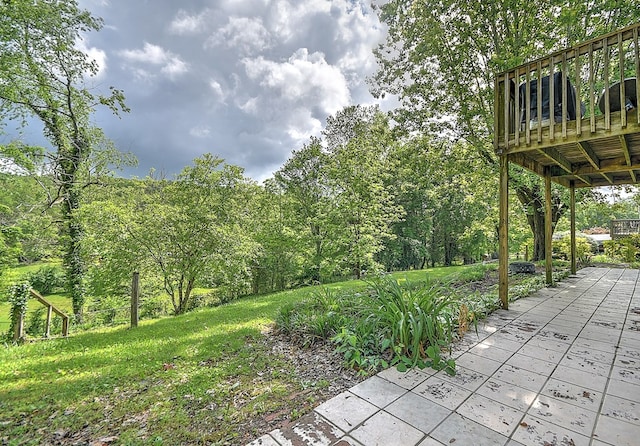 420 Brookwood Dr, Bristol, TN 37620 - view of yard with a wooden deck