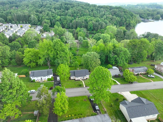 420 Brookwood Dr, Bristol, TN 37620 - aerial view of residential area with a heavily wooded area and a large body of water