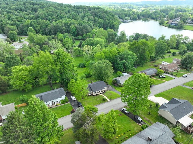 420 Brookwood Dr, Bristol, TN 37620 - aerial view of residential area with a nearby body of water and a heavily wooded area
