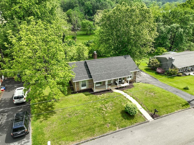 420 Brookwood Dr, Bristol, TN 37620 - aerial view of property and surrounding area featuring a forest