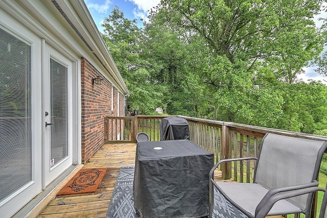 420 Brookwood Dr, Bristol, TN 37620 - wooden deck with area for grilling