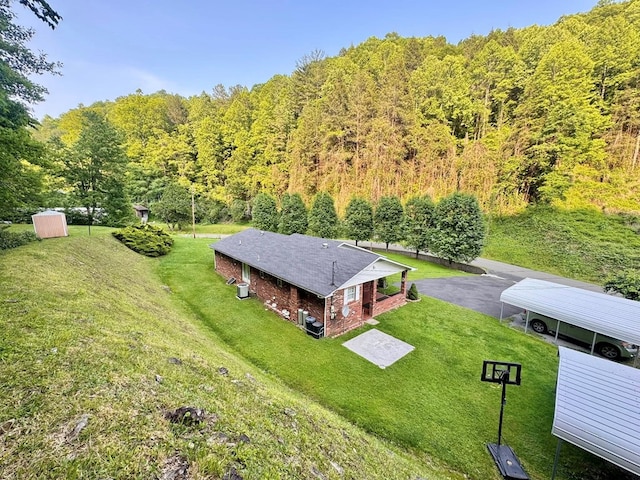 2989 Greenbrier Rd, Haysi, VA 24256 - view from above of property with a forest