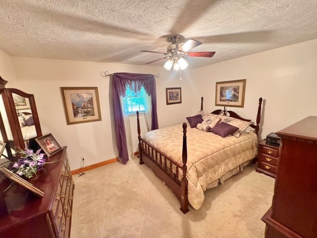 2989 Greenbrier Rd, Haysi, VA 24256 - bedroom featuring light colored carpet, ceiling fan, and a textured ceiling