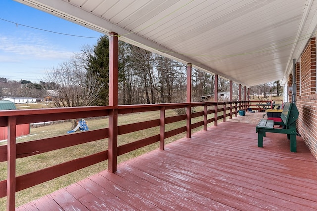 view of wooden terrace