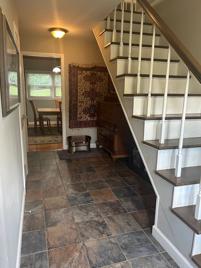 18335 Westwood Dr, Abingdon, VA 24211 - stairs featuring stone tile flooring