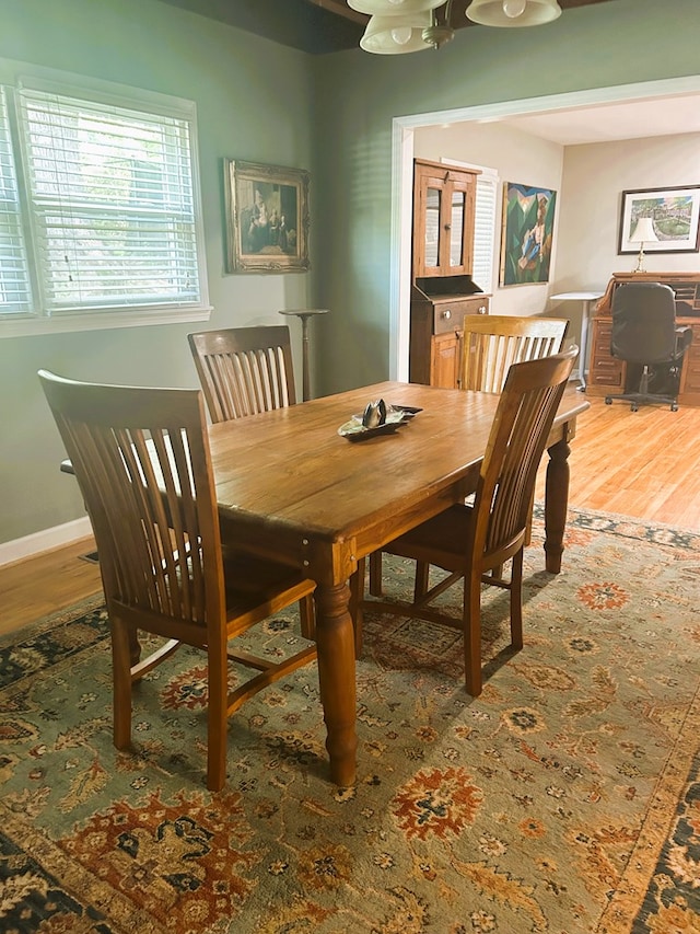 18335 Westwood Dr, Abingdon, VA 24211 - dining space with wood finished floors and baseboards