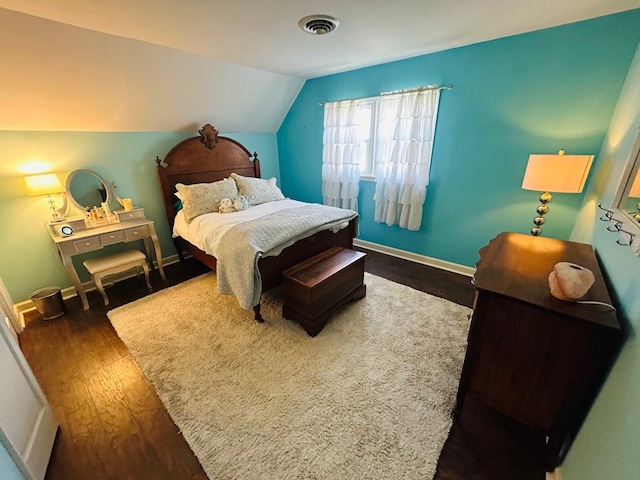 18335 Westwood Dr, Abingdon, VA 24211 - bedroom featuring wood finished floors and lofted ceiling