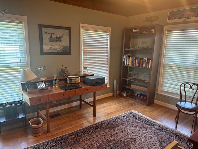 18335 Westwood Dr, Abingdon, VA 24211 - office area featuring light wood-style floors and baseboards