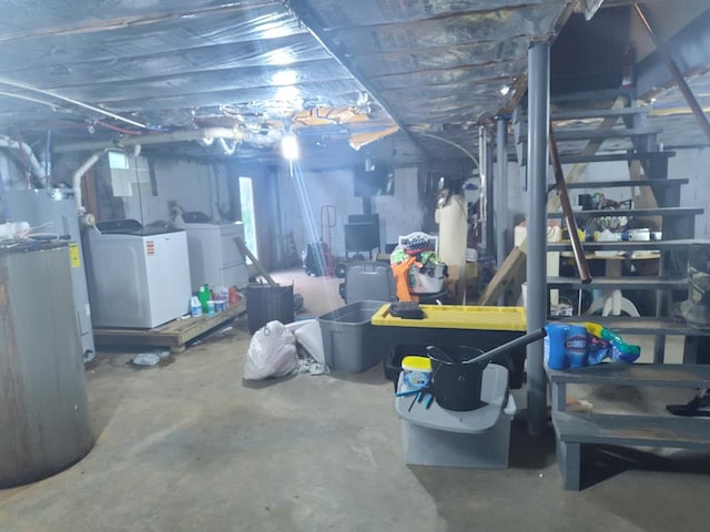 148 Rockspray Dr, Wytheville, VA 24382 - below grade area with washer and clothes dryer and water heater
