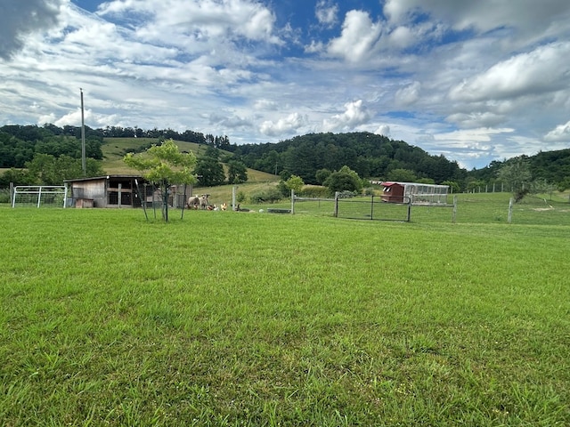 3950 Boyd Rd, Draper, VA 24324 - view of yard with a view of countryside and an outdoor structure