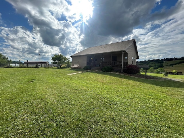 3950 Boyd Rd, Draper, VA 24324 - rear view of property featuring a yard and a deck