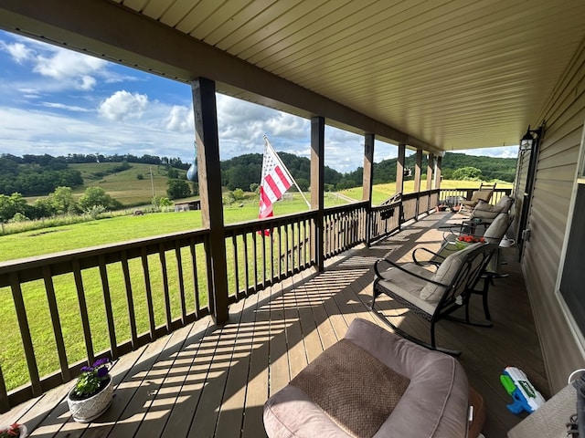 3950 Boyd Rd, Draper, VA 24324 - wooden deck with a yard