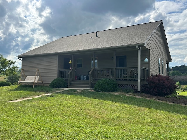 3950 Boyd Rd, Draper, VA 24324 - back of house with a porch and a yard