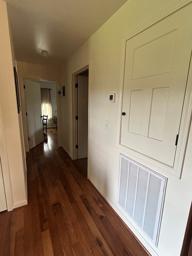 3950 Boyd Rd, Draper, VA 24324 - hallway with dark wood-style floors and baseboards