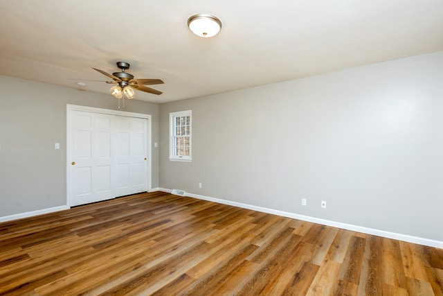 15743 Monticello Dr, Bristol, VA 24202 - unfurnished bedroom featuring baseboards, light wood-style flooring, a closet, and a ceiling fan