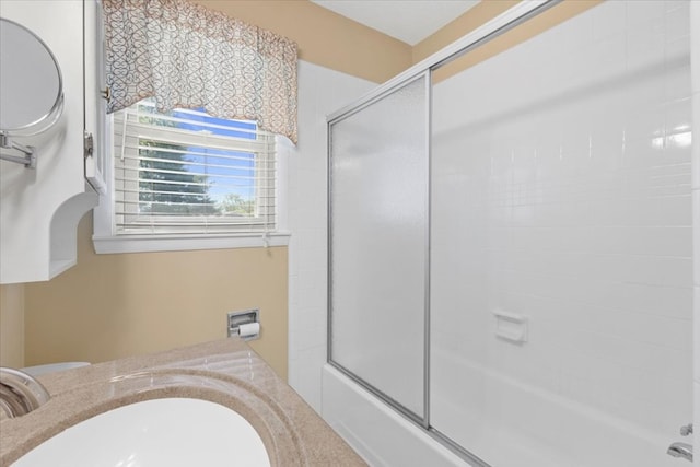 542 Mosswood Ln, Bristol, VA 24201 - bathroom with a sink and shower / bath combination with glass door