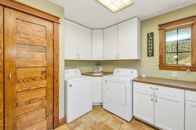 101 Spring Haven Dr, Fancy Gap, VA 24328 - laundry area with cabinet space and independent washer and dryer