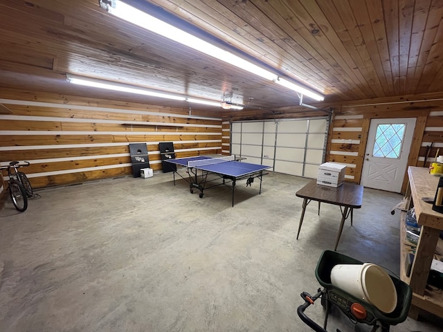 805 Double Bridges Dr, Fancy Gap, VA 24328 - garage with wooden ceiling