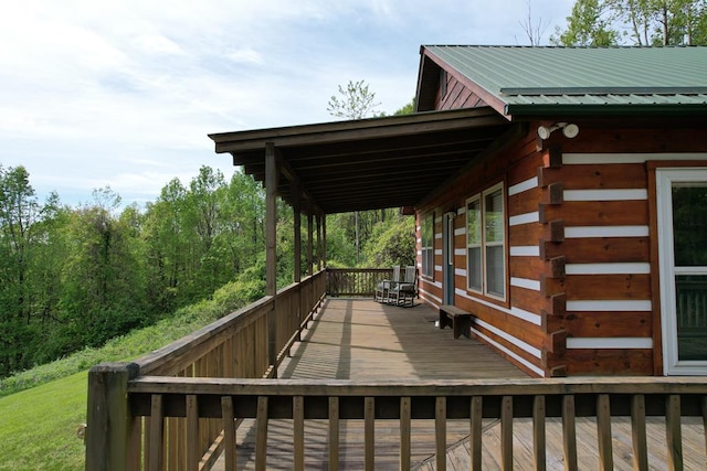 805 Double Bridges Dr, Fancy Gap, VA 24328 - view of wooden terrace