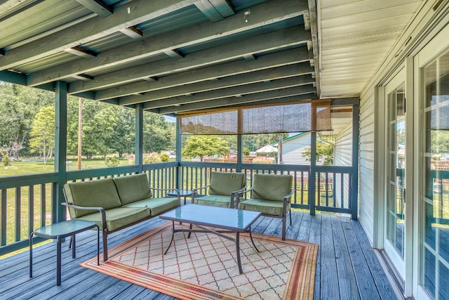 556 Stoney Battery Rd, Marion, VA 24354 - deck with an outdoor hangout area