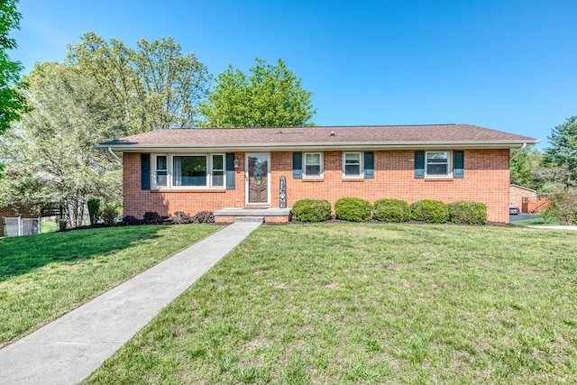 515 Meadowcrest Dr, Bristol, VA 24201 - ranch-style home with brick siding and a front yard