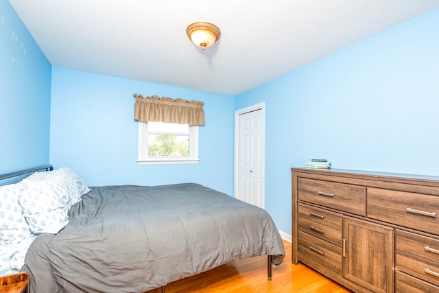 515 Meadowcrest Dr, Bristol, VA 24201 - bedroom featuring baseboards, a closet, and light wood-type flooring