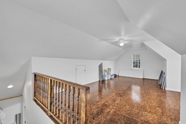 567 Saint James Rd, Chilhowie, VA 24319 - bonus room featuring ceiling fan, vaulted ceiling, and baseboards