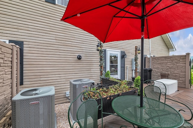 567 Saint James Rd, Chilhowie, VA 24319 - view of patio / terrace with central AC unit and outdoor dining area