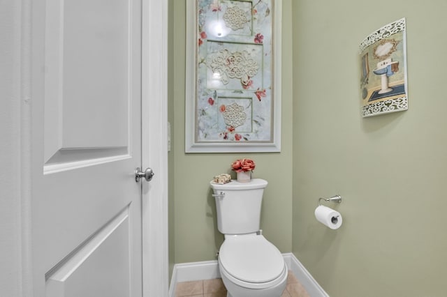 567 Saint James Rd, Chilhowie, VA 24319 - bathroom featuring baseboards, tile patterned floors, and toilet