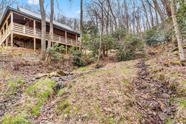 799 Crystal Springs Dr, Fancy Gap, VA 24328 - view of yard with a wooden deck
