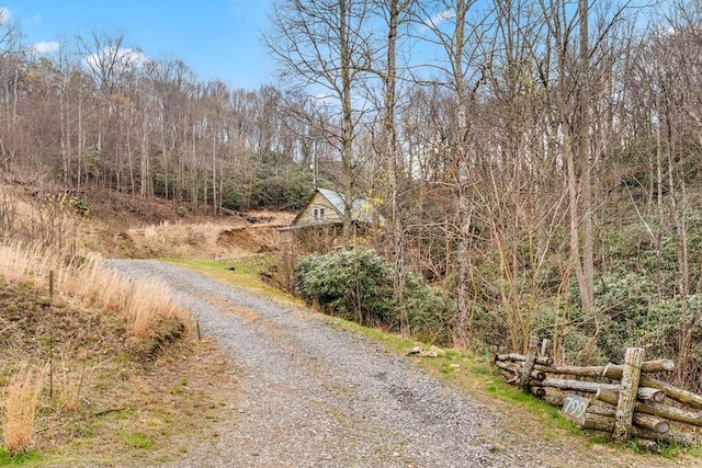 799 Crystal Springs Dr, Fancy Gap, VA 24328 - view of dirt / gravel road featuring a view of trees