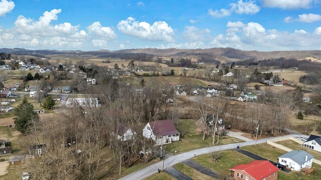 bird's eye view with a mountain view and a residential view