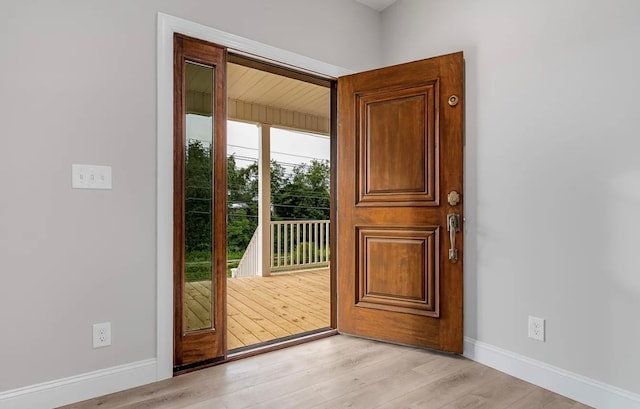 679 Hillman Hwy, Glade Spring, VA 24340 - entryway with light wood finished floors and baseboards