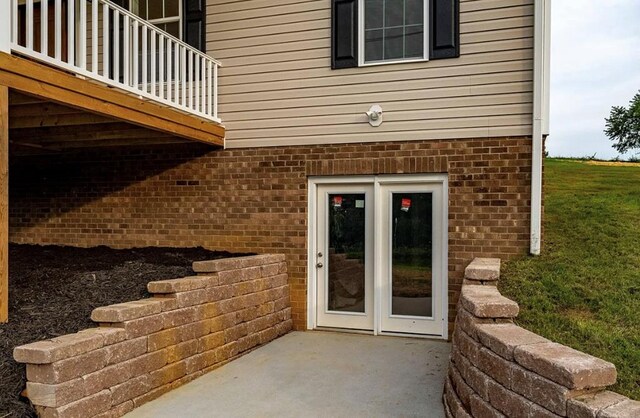 679 Hillman Hwy, Glade Spring, VA 24340 - entrance to property featuring brick siding and a patio area